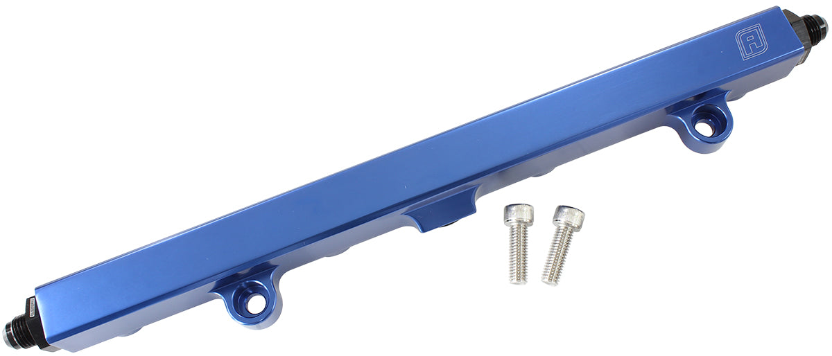 Honda K20 and K24 Billet EFI Fuel Rail - Blue  Suit 14mm Full Length Fuel Injectors, -8ORB Ports