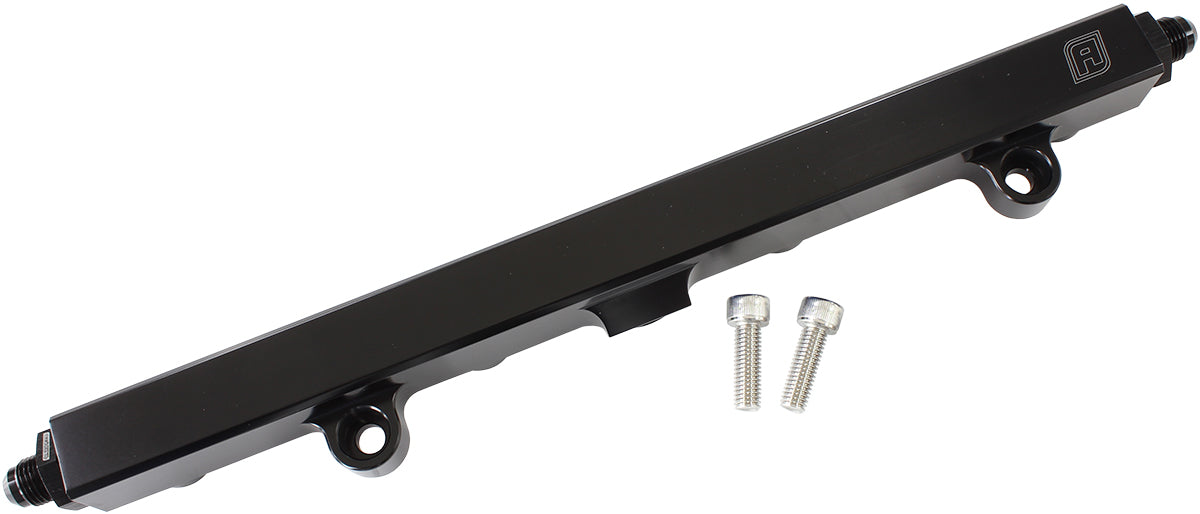 Honda K20 and K24 Billet EFI Fuel Rail - Black  Suit 14mm Full Length Fuel Injectors, -8ORB Ports