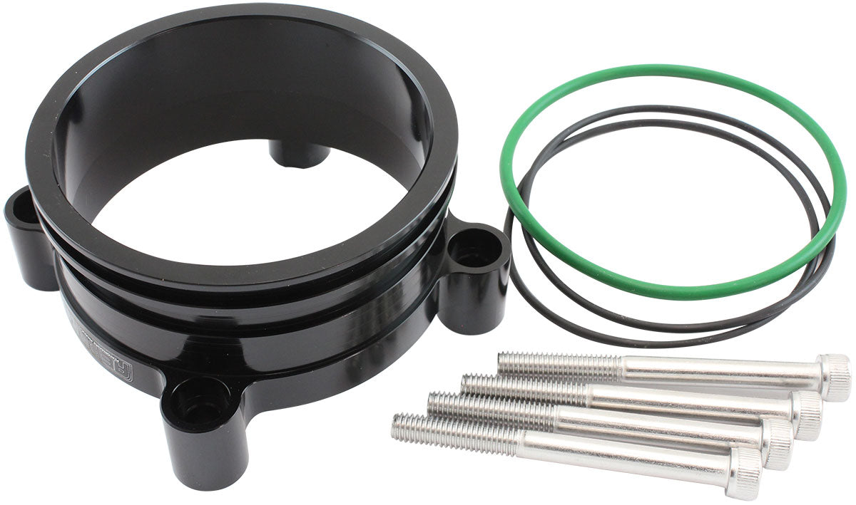 Aeroflow Bosch DBW Adapter, Black Finish   suits 68mm Bosch DBW and 3" Intercooler Clamp