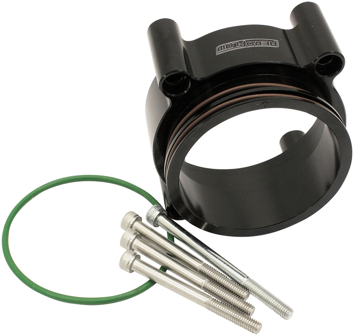 Ford Falcon DBW Adapter, Black Finish   suits Barra FG, FG-X Throttle Body and 3" Intercooler Clamp