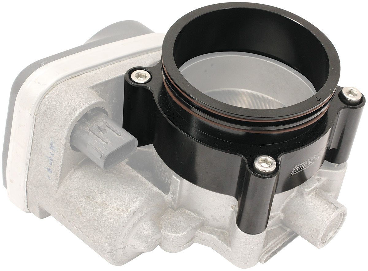 Ford Falcon DBW Adapter, Black Finish   suits Barra FG, FG-X Throttle Body and 3" Intercooler Clamp