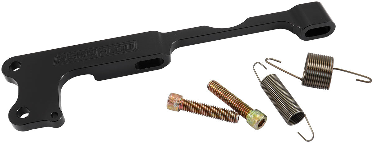 Aeroflow Throttle Cable Bracket Designed for Holley Sniper EFI Unit - Black   Direct Bolt On