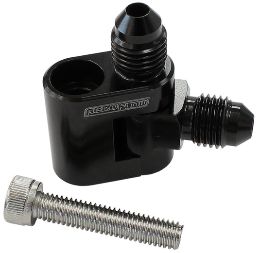 Dual Swivel Water Cross-Over Adapter - Black   Suit GM LS Series Engines with 2 x -4AN Male Ends