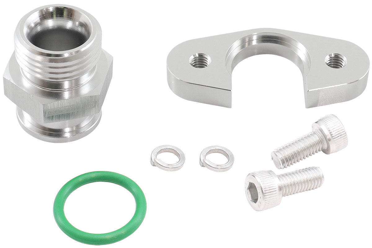 Aeroflow Nissan Fuel Pressure Regulator Adapter - Silver   Suit Standard Regulator with Aftermarket Fuel Rails