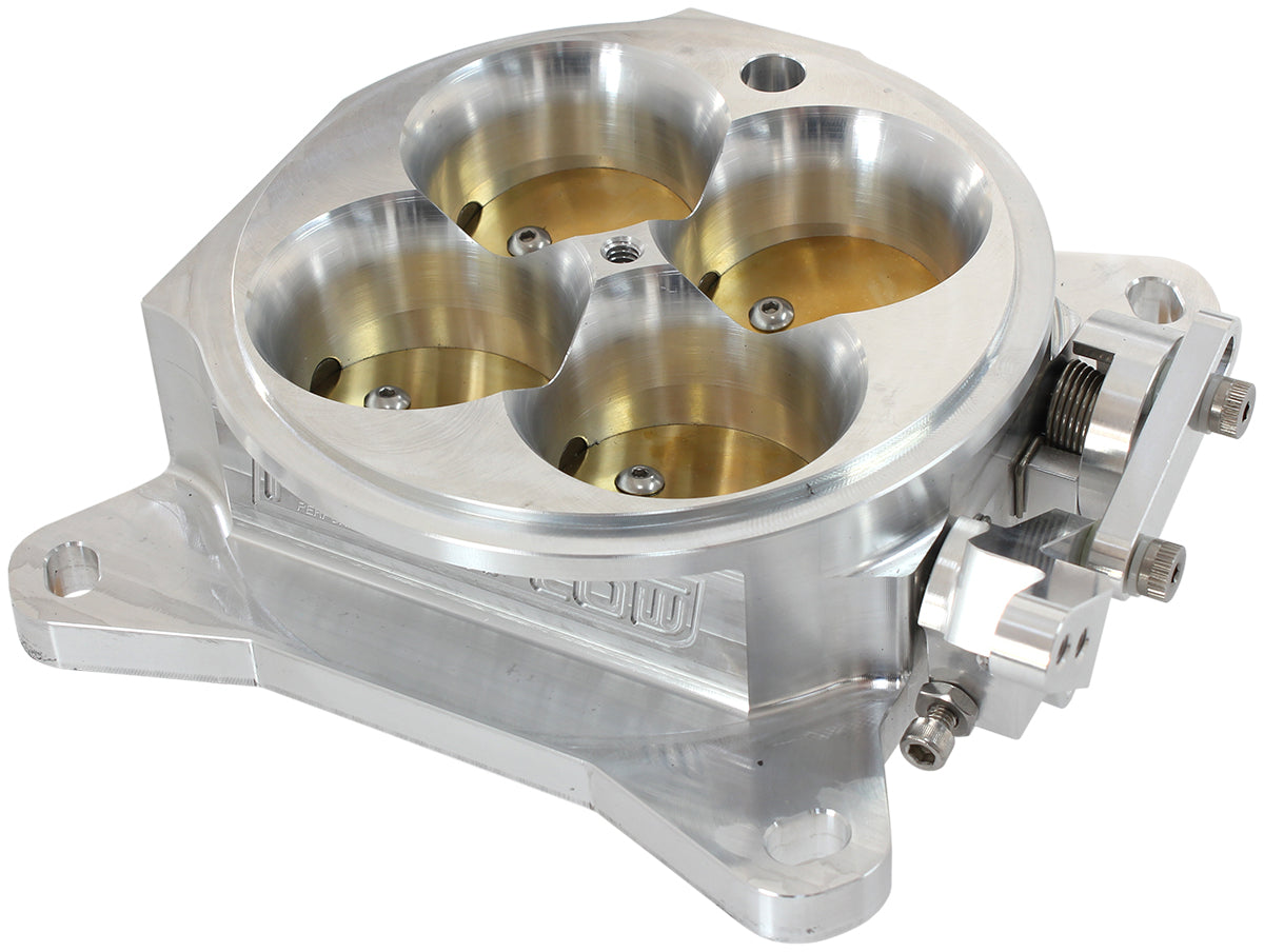 Aeroflow Billet Aluminium 4 Barrel 1375cfm Throttle Body    Natural Finish. Suit 4150/4500