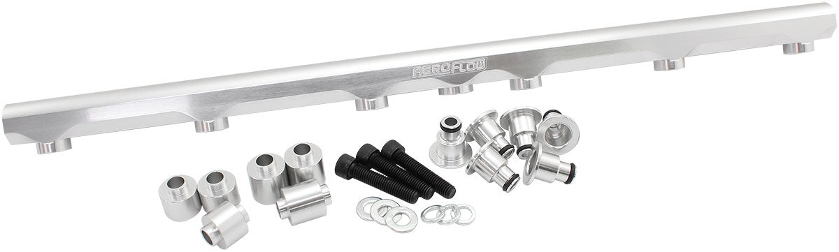 Toyota 2JZ-GE Billet EFI Fuel Rail - Silver  Suit 14mmShort & 3/4" Length Fuel Injectors, -8ORB Ports