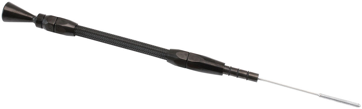 Aeroflow Nissan RB Engine Dipstick - Black Finish   Stainless Steel Flexible Dipstick