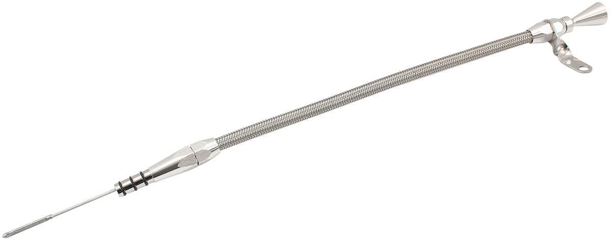 Aeroflow Mitsubishi 4G63 Engine Dipstick - Silver Finish   Stainless Steel Flexible Dipstick