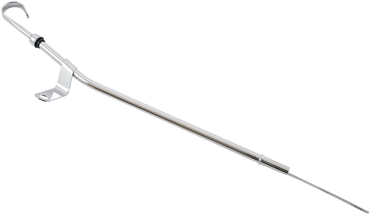 Holden V8 Rear Sump Engine Dipstick - Chrome Plated Steel   Suit 253-308 HQ-WB and LH-UC Torana