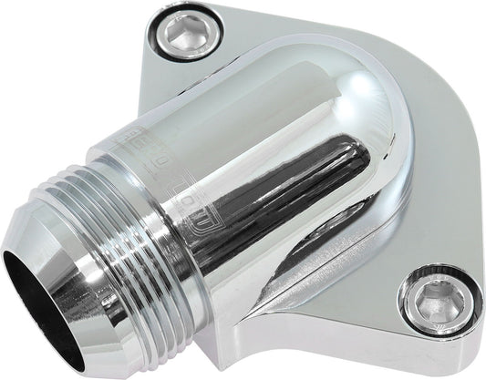 Aeroflow Billet Low Profile -20AN Thermostat Housing - Chrome Finish   Suit Small & Big Block Chevy and Holden V8