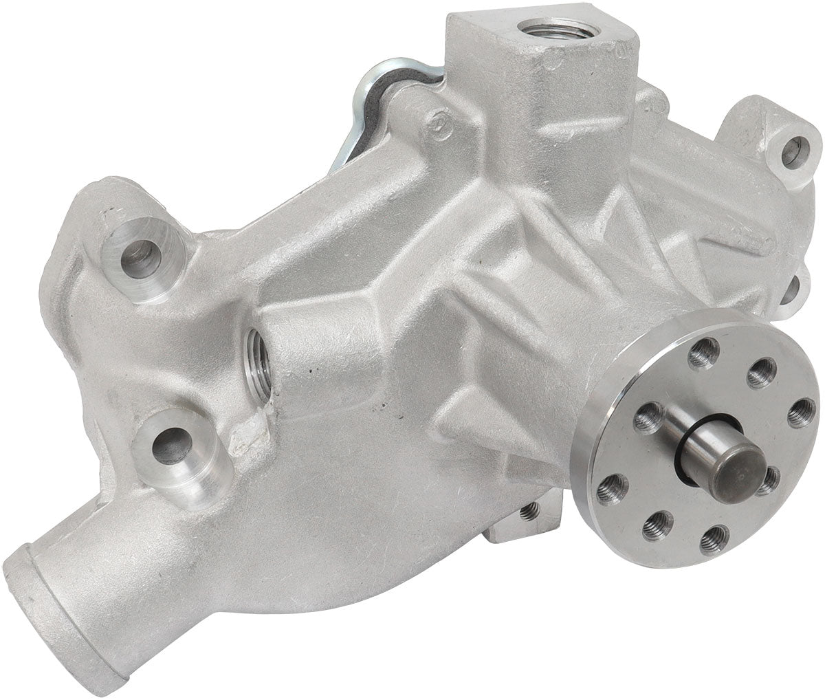 Small Block Chev Short Water Pump - Natural Cast  3/4" Shaft with 5/8" Fan Pilot Snout