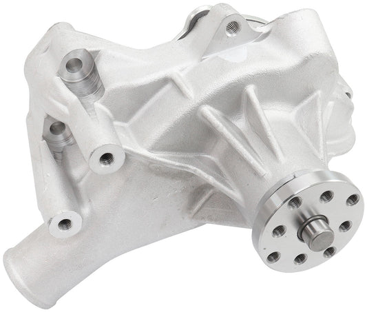 Small Block Chev Long Water Pump - Natural Cast  3/4" Shaft with 5/8" Fan Pilot Snout