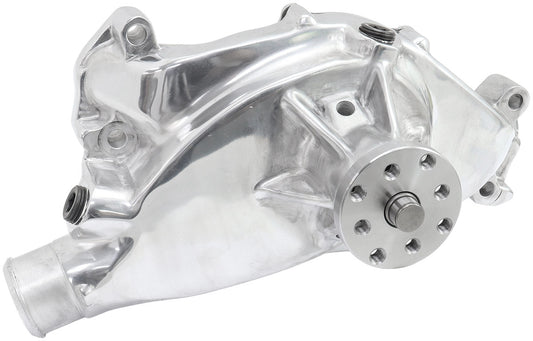 Big Block Chev Short Water Pump - Polished    3/4" Shaft with 5/8" Fan Pilot Snout