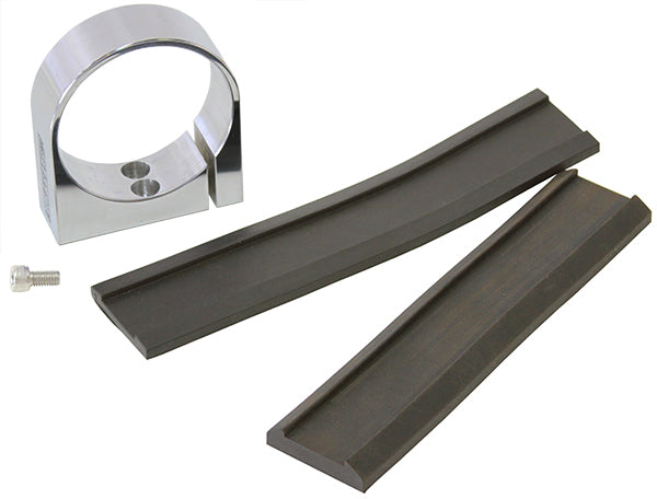 Single Billet Fuel Pump Bracket - Polished    Suits Aeroflow/Bosch 044 Fuel Pumps. Can also be used as a 2-5/8" Gauge Holder