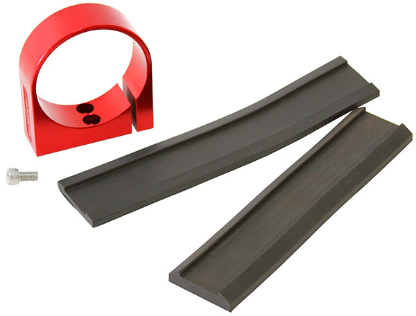 Single Billet Fuel Pump Bracket - Red   Suits Aeroflow/Bosch 044 Fuel Pumps. Can also be used as a 2-5/8" Gauge Holder