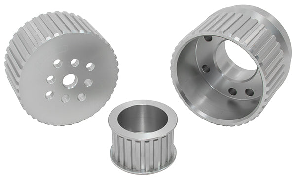 Ford Gilmer Drive Kit (Belt not included) - Silver Finish   Suit Ford 289 to 351 Winsdor and 302 to 351 Cleveland, 3 & 4 Bolt Pattern