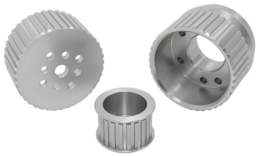 Ford Gilmer Drive Kit (Belt not included) - Silver Finish   Suit Ford 289 to 351 Winsdor and 302 to 351 Cleveland, 3 & 4 Bolt Pattern
