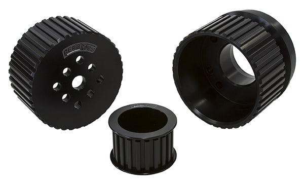 Ford Gilmer Drive Kit (Belt not included) - Black Finish   Suit Ford 289 to 351 Winsdor and 302 to 351 Cleveland, 3 & 4 Bolt Pattern