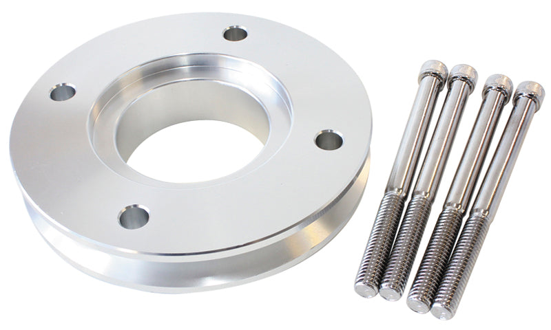 Gilmer V-Groove Adapter - Silver Finish   Suit Holden 253-308 V8 when using AF64-3003 Gilmer Drive Kit