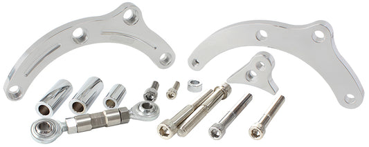 Billet Aluminium Alternator Bracket    Suit Big Block Chevy Low mount passenger side with short water pump, Polished finish