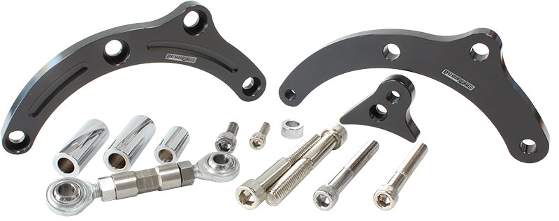 Billet Aluminium Alternator Bracket    Suit Big Block Chevy Low mount passenger side with short water pump, Black