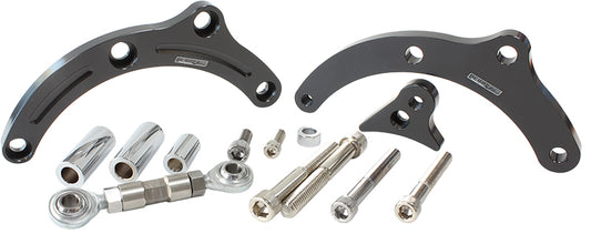 Billet Aluminium Alternator Bracket    Suit Big Block Chevy Low mount passenger side with short water pump, Black