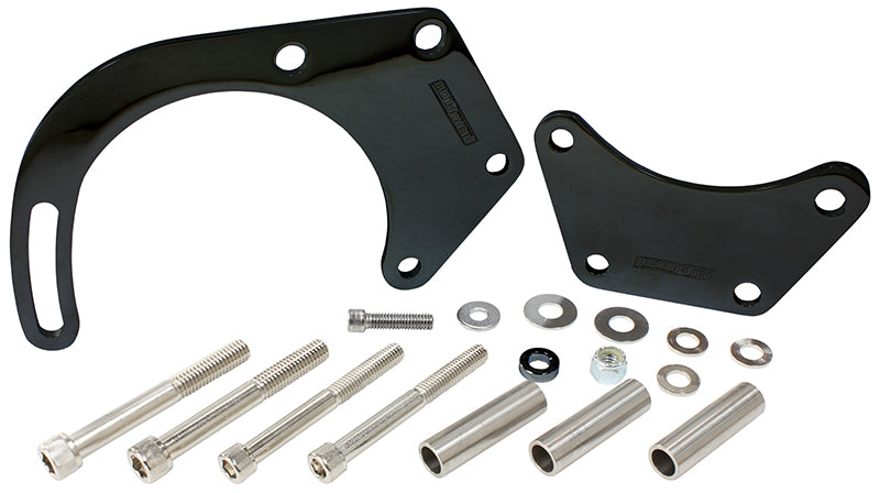Low Mount Alternator Bracket  Black Finish. Suit Big Block Chevy with Short Water Pump