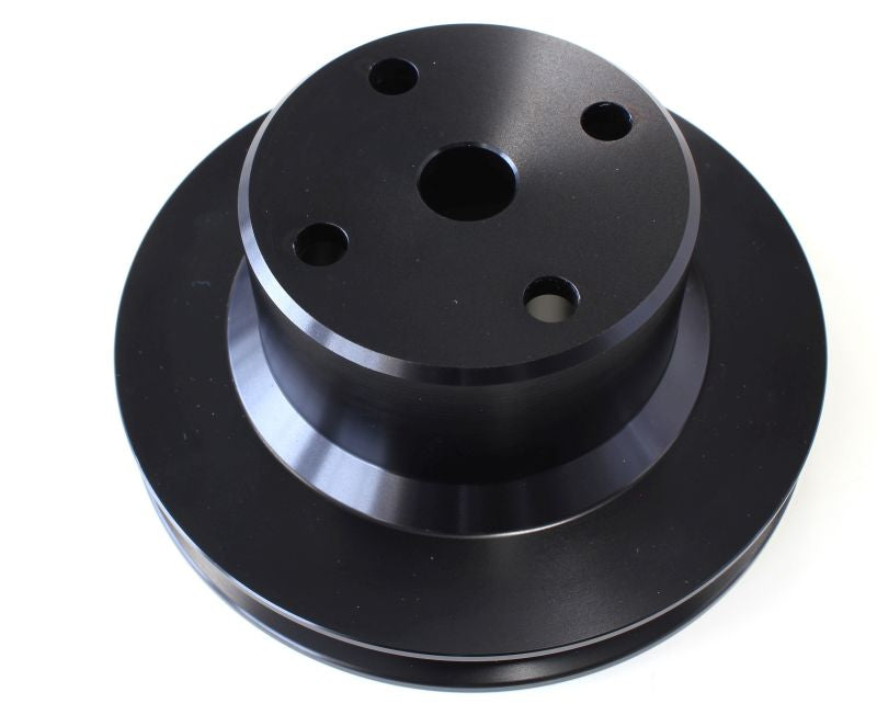 Billet Water Pump Pulley  Single V groove, suit Holden 5.0 V8 VN-VS with large bearing water pump, Black