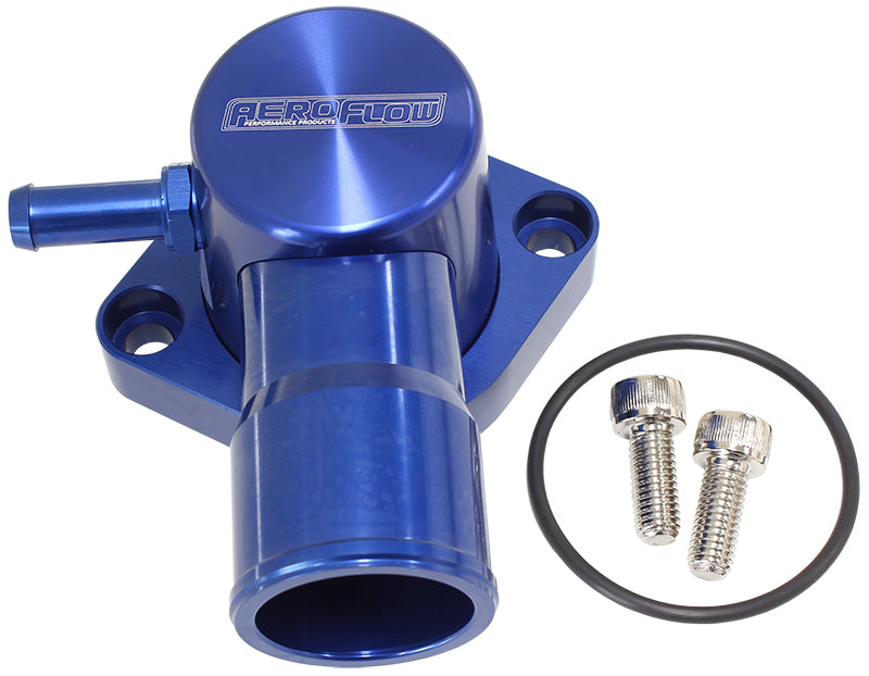 Billet Aluminium Swivel Thermostat Housing - Blue  Suit Ford Falcon EF-FG 6 Cyl. 2005-on