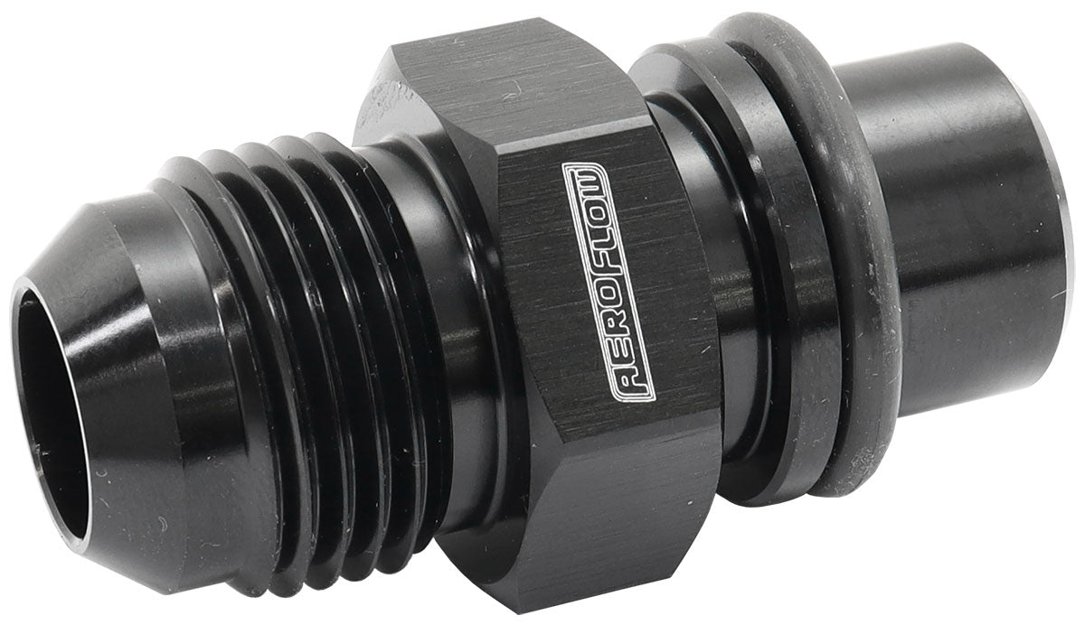 Aeroflow Ford Falcon BA - BF - FG Billet -10AN Thermostat Housing Press in Adapter   Black Finish