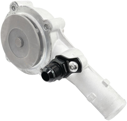 Aeroflow Ford Falcon BA - BF - FG Billet -10AN Thermostat Housing Press in Adapter   Black Finish