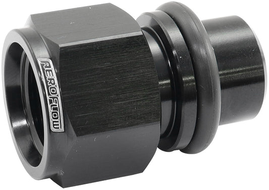 Aeroflow Ford Falcon BA - BF - FG Billet -8ORB Thermostat Housing Press in Adapter   Black Finish