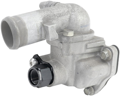 Aeroflow Ford Falcon BA - BF - FG Billet -8ORB Thermostat Housing Press in Adapter   Black Finish