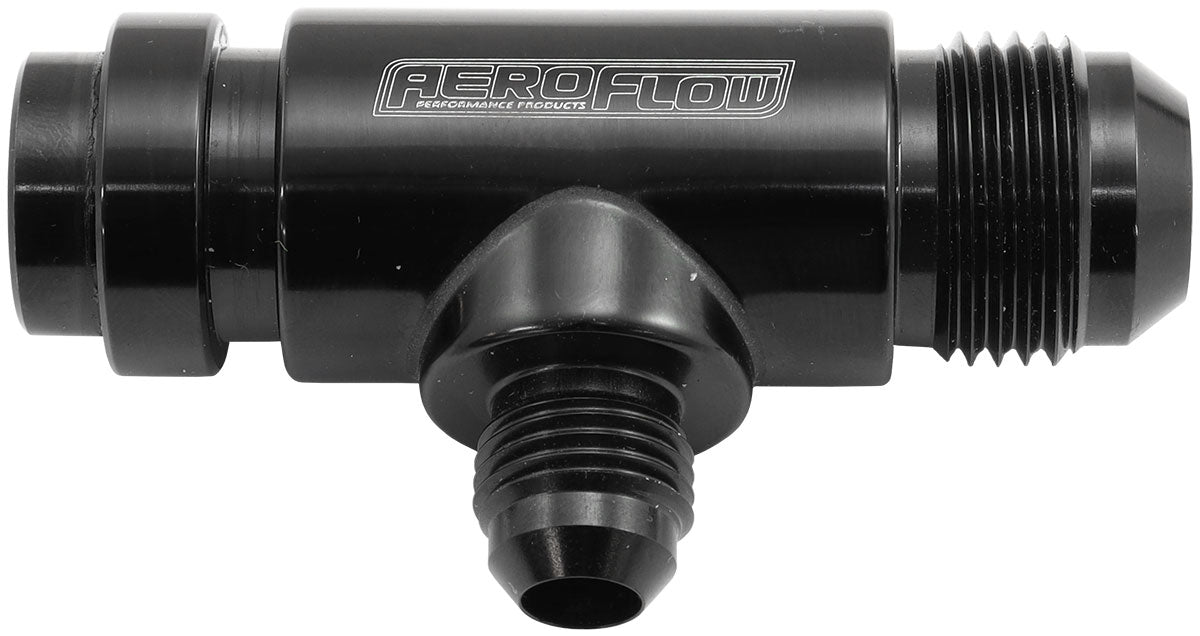 Aeroflow Ford Falcon BA - BF - FG Billet Water Pump Tee Press in Adapter   1 x -10AN & 1 x -6AN