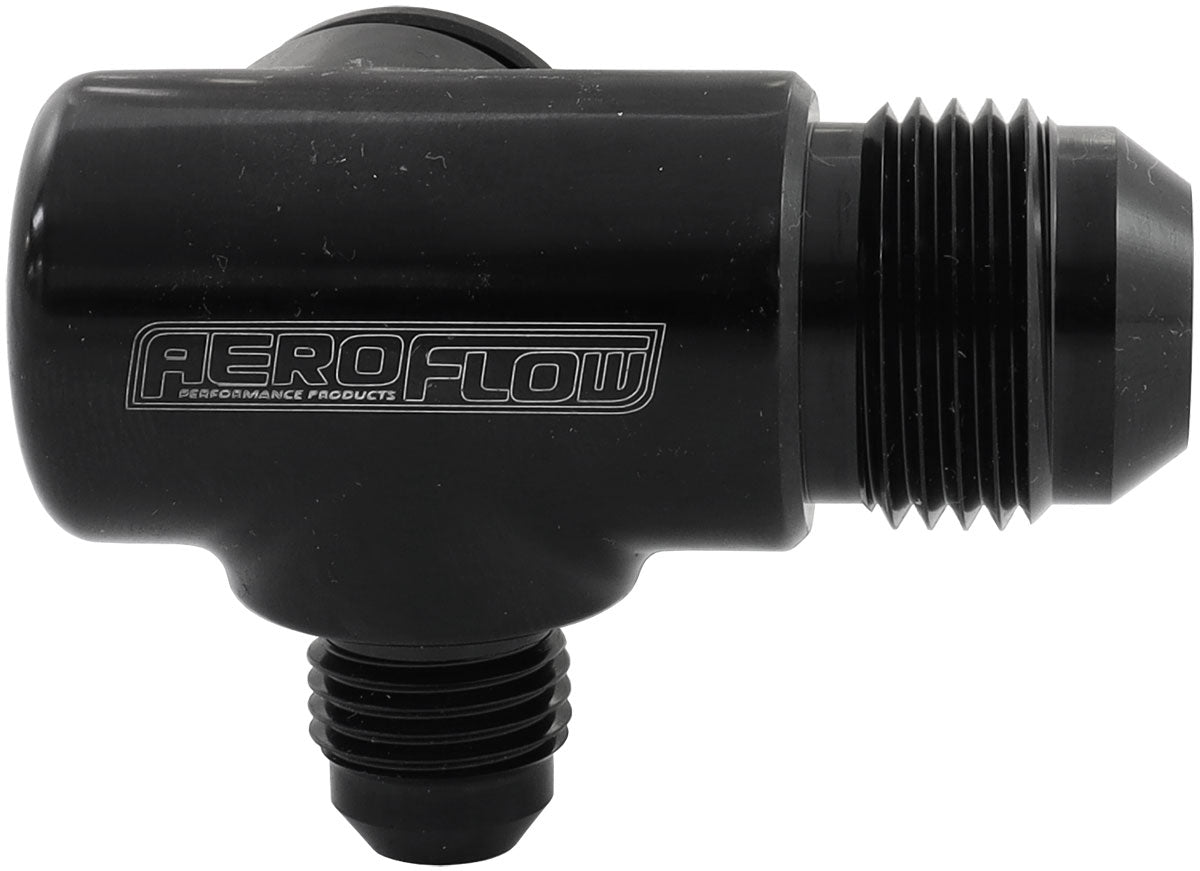 Aeroflow Ford Falcon BA - BF - FG Billet Thermostat Housing Tee Press in Adapter   1 x -10AN & 1 x -6AN