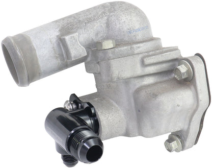 Aeroflow Ford Falcon BA - BF - FG Billet Thermostat Housing Tee Press in Adapter   1 x -10AN & 1 x -6AN