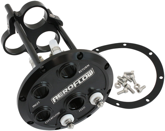 Billet Low Profile Triple 40mm Fuel Pump Hanger -Black    Use With AF49-1242, AF49-1057 Fuel Pump