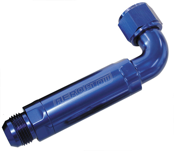 90° Inline Scavenge Filter -12AN   Blue Finish