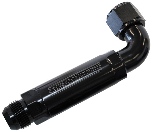 90° Inline Scavenge Filter -12AN   Black Finish