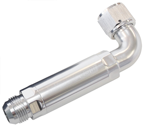 90° Inline Scavenge Filter -12AN   Silver Finish