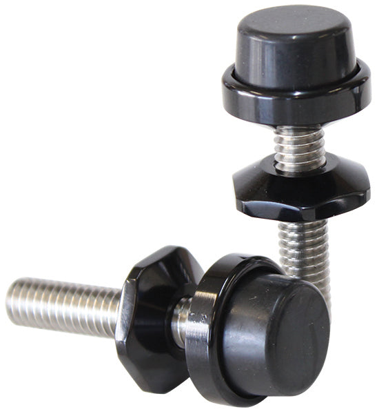 Universal Billet Bonnet Adjusters with 5/16" UNC Thread    Black Finish