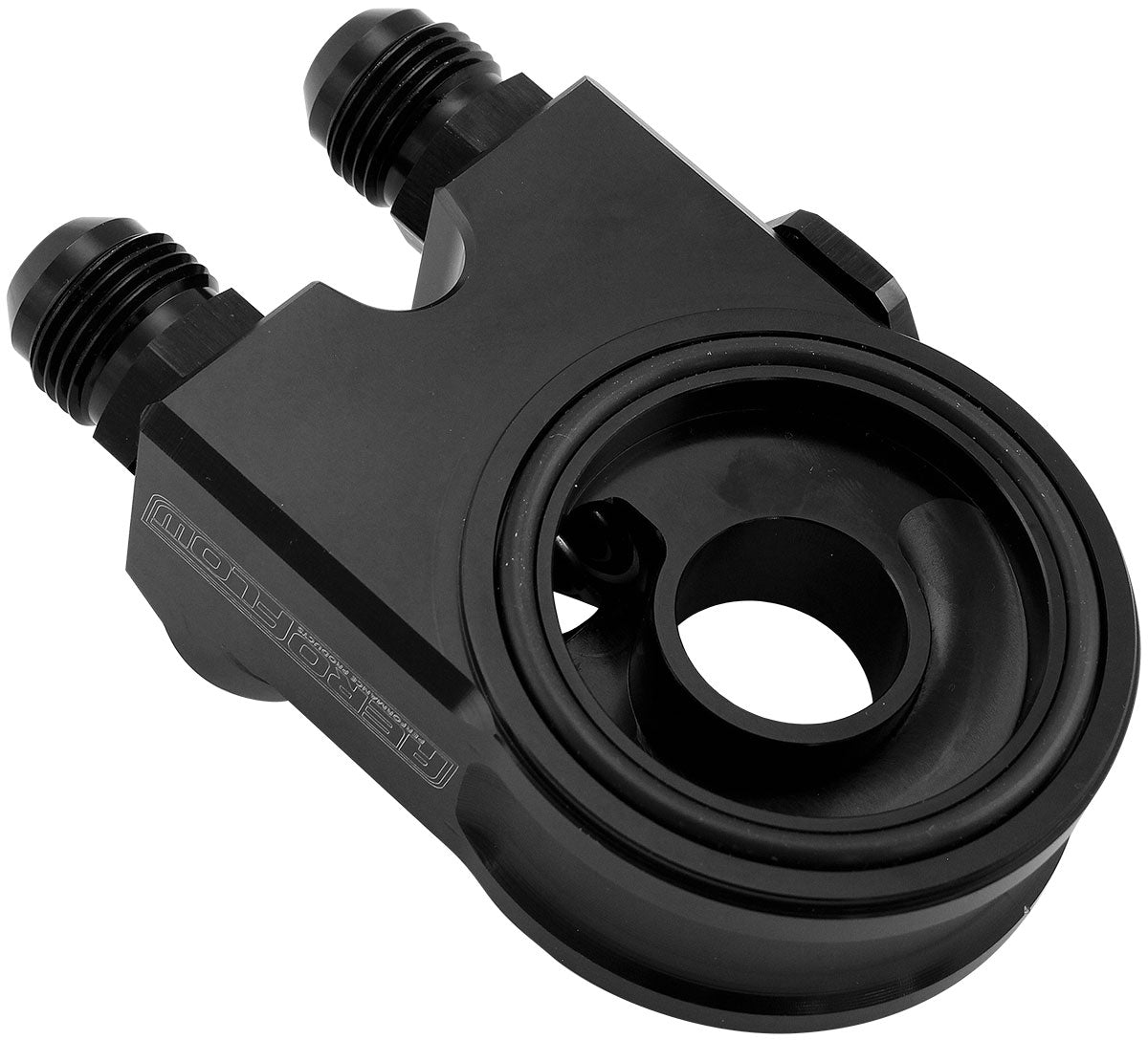 Aeroflow Subaru EJ Dual Port Sandwich & Oil Thermostat Adapter  M20 Filter Thread With 4 x -10 ORB ports, 1/8" NPT Port