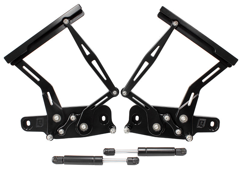 Holden Torana Billet Bonnet Hinge Kit - Black Finish  Suits LC and LJ, Sold as a Pair