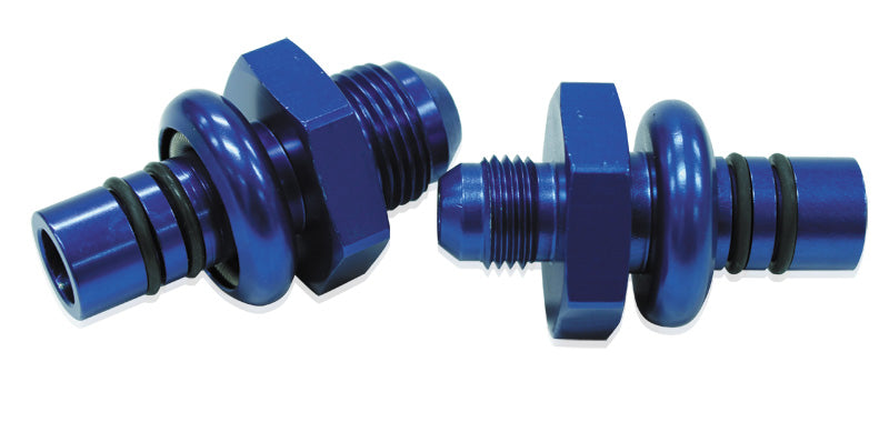 Ford EFI Regulator Adapter -6AN with .435" Shank   Blue Finish