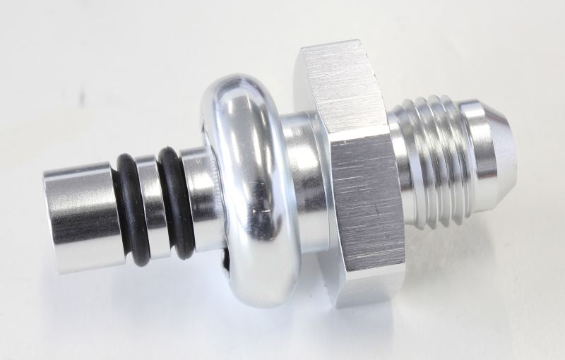 Ford EFI Regulator Adapter -6AN with .435" Shank   Silver Finish