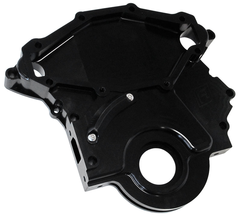 Holden 253-304-308 Billet Timing Cover - Black Finish   IncludesMounting Hardware and Accepts Mechincal Fuel Pump