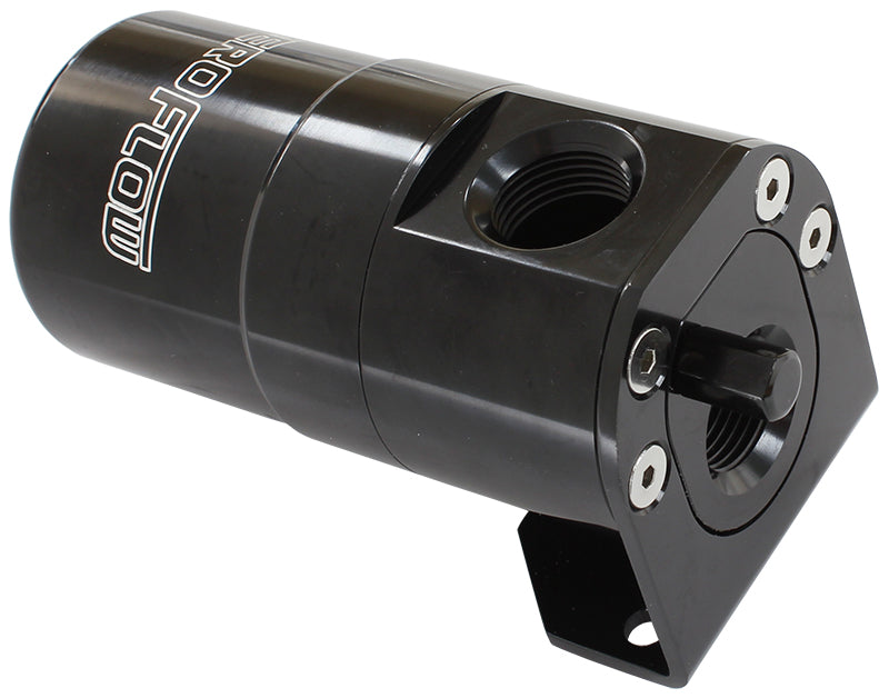 Billet Universal Single Air / Oil Separator   Black Finish