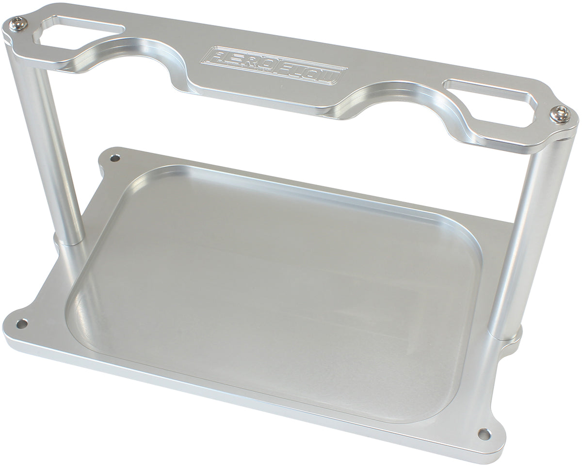 Billet Aluminium Optima Battery Tray - Silver Finish   Suit Optima Batteries Red & Yellow Top