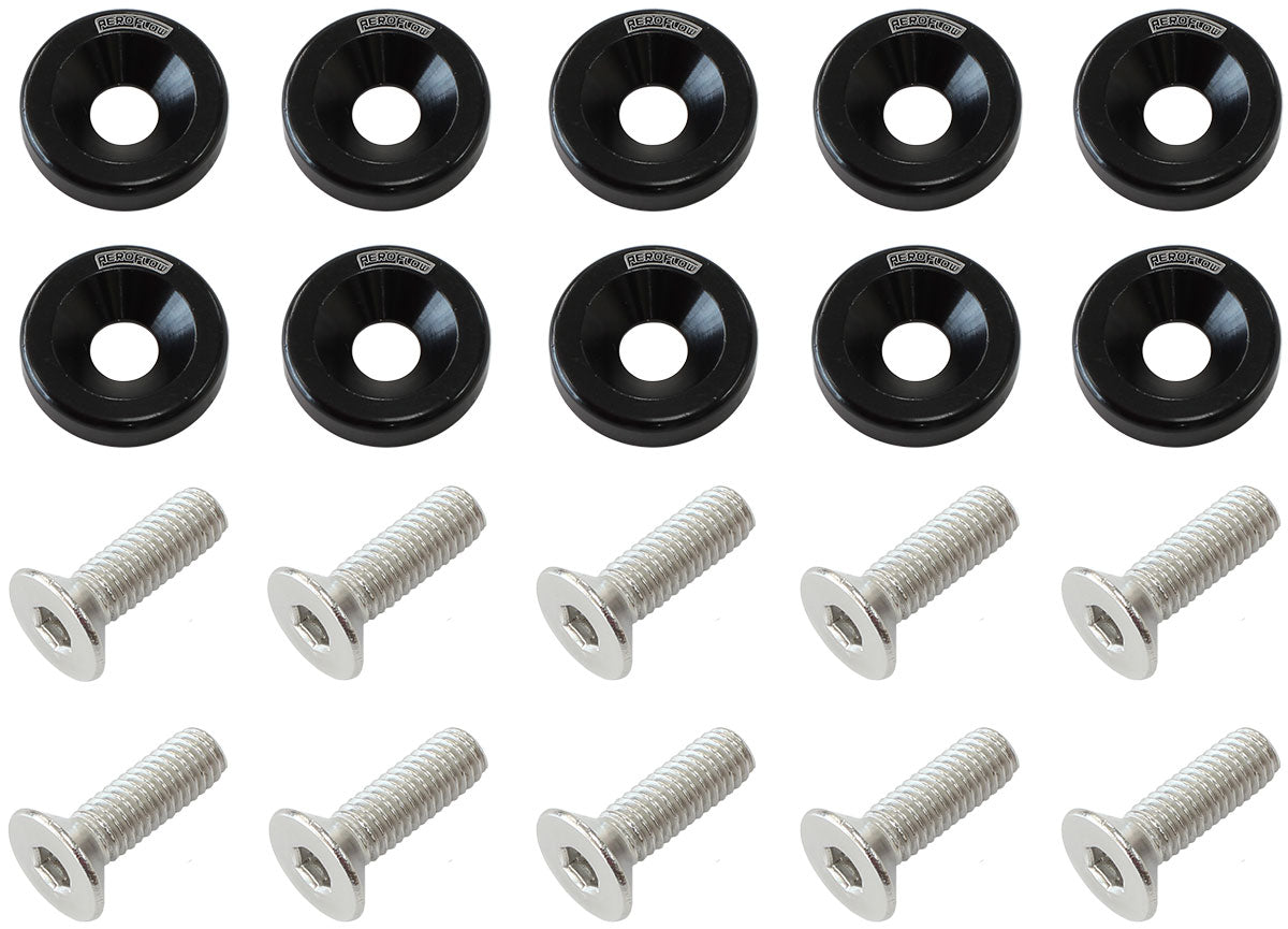 Billet Dress-Up/Fender Bolt Kit M8 x 1.25mm (20mm UHL)   Black Finish