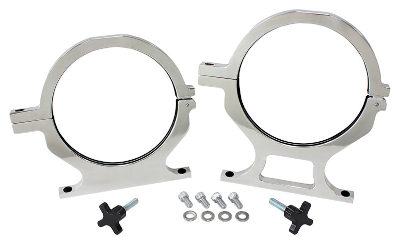 Billet Nitrous Bottle Brackets - Polished   Suits 10lb. & 15lb. Bottles, Sold As A Pair